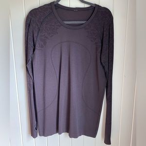 Lululemon Swiftly Tech Long Sleeve Crew, Maroon, Size 12
